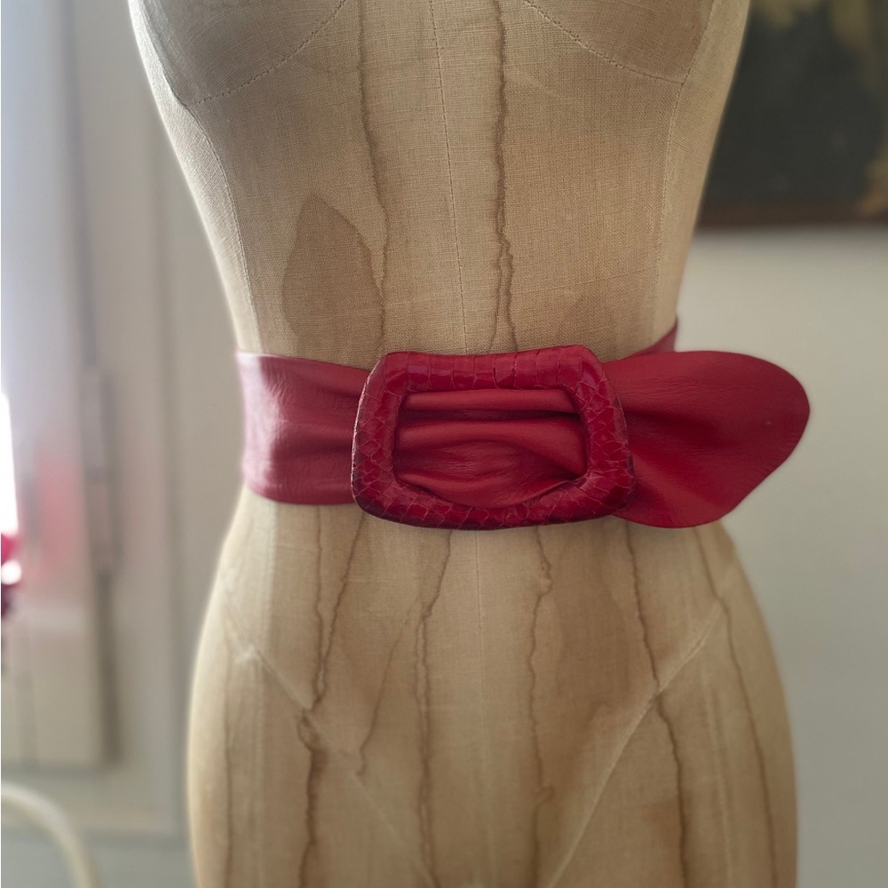 Vintage buttery soft Red Belt